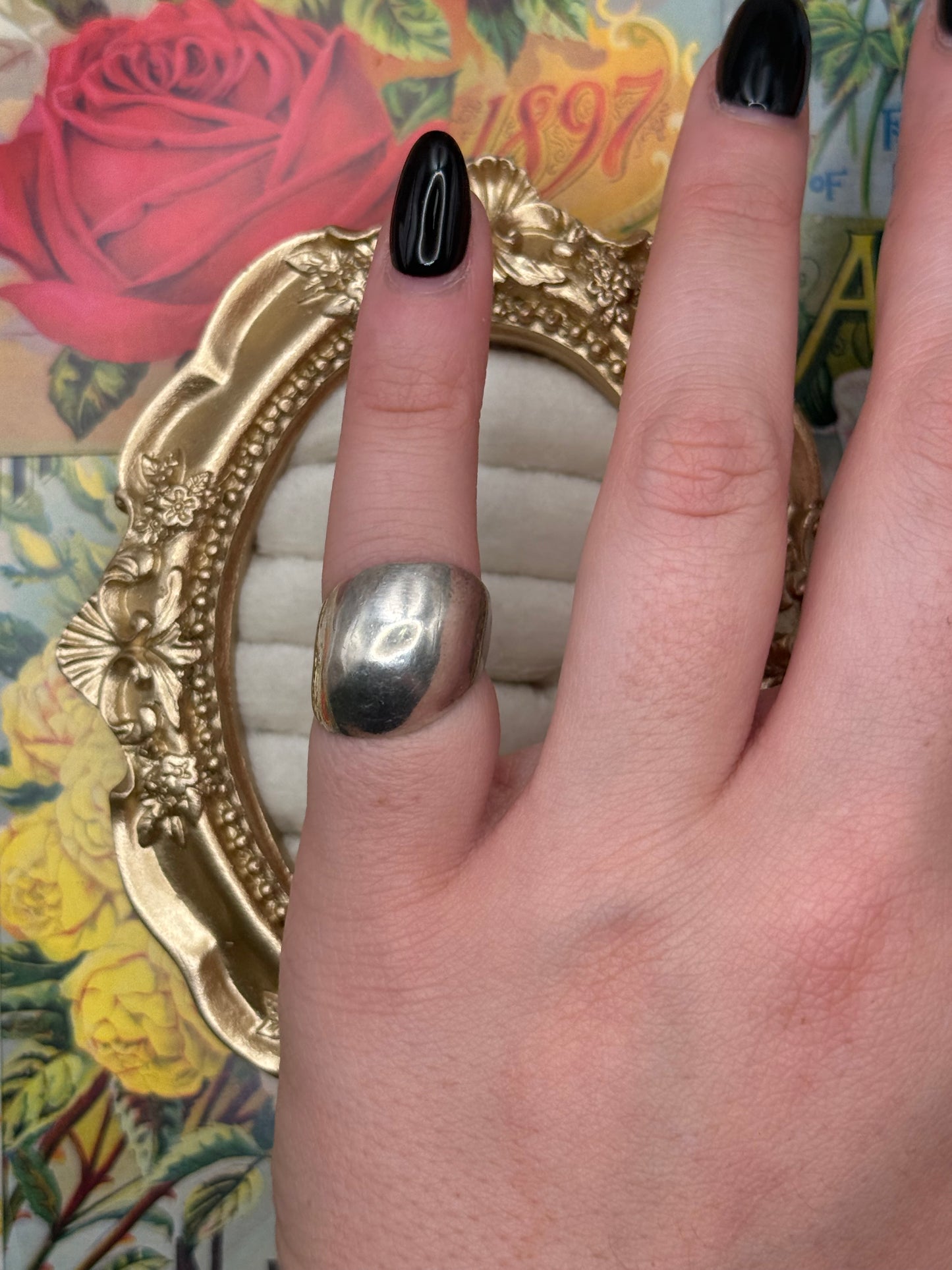 Sterling Silver Asymmetrical Ring Size 5.5