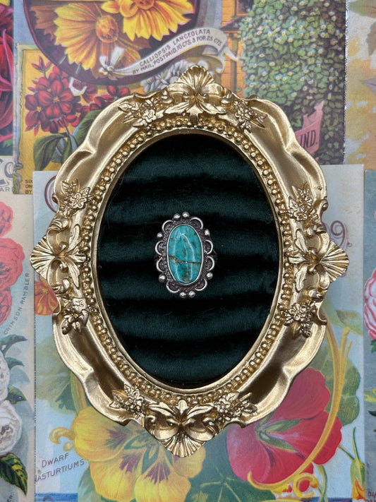 Sterling Silver Turquoise Ring Size 7