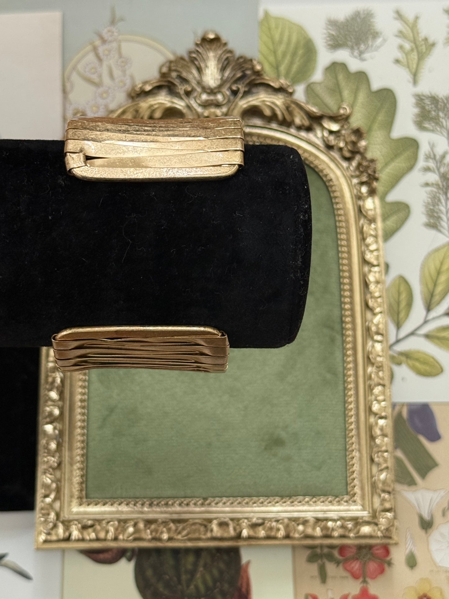 Vintage Gold Tone Maximalist Chunky Cuff Bracelet