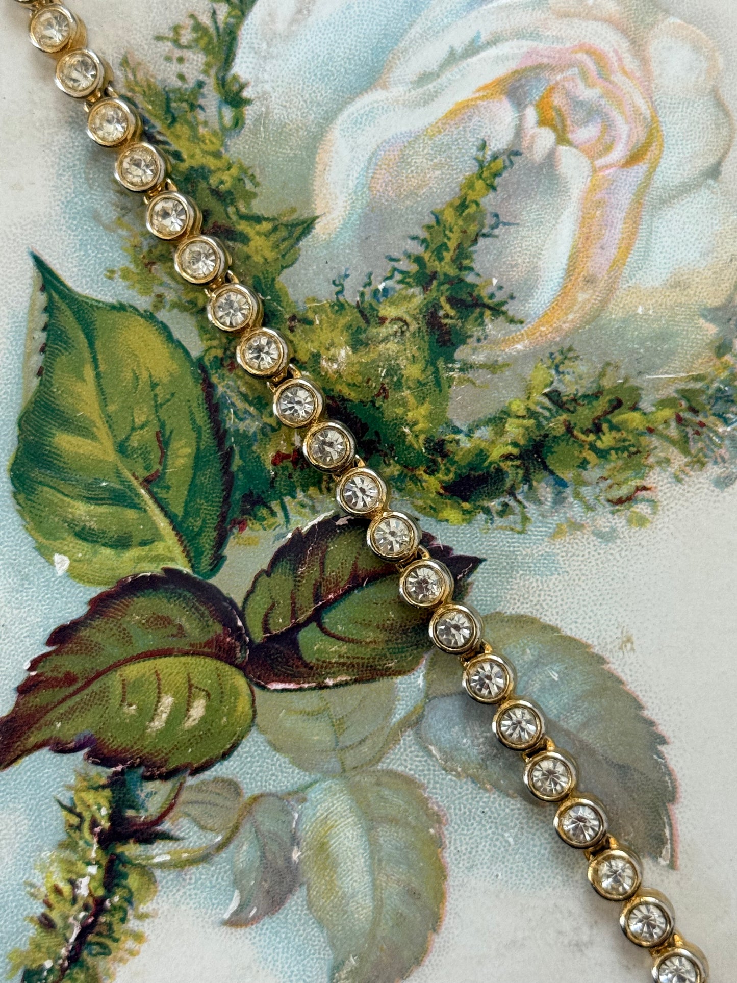 gold tone rhinestoned bracelet