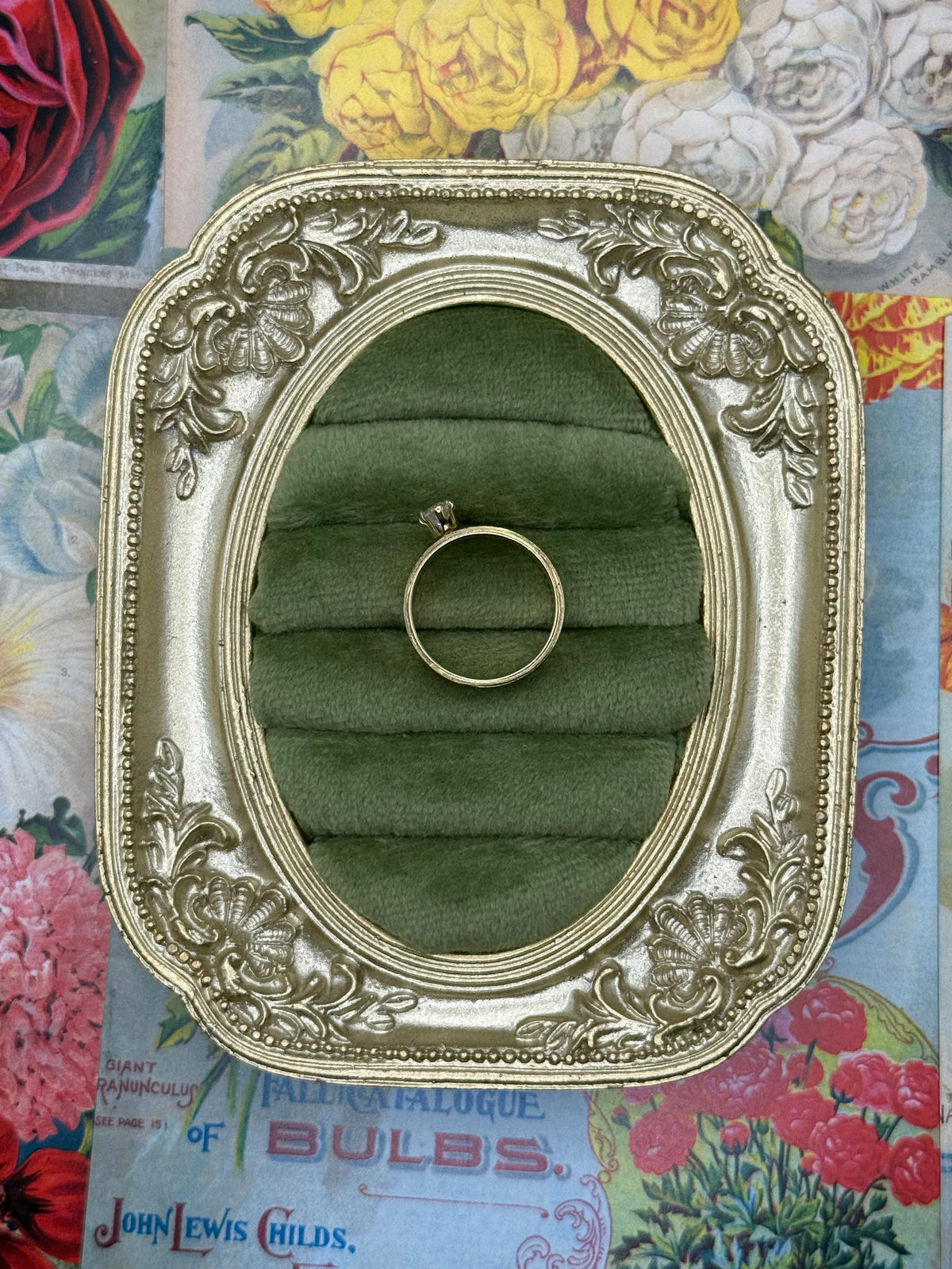 Vintage Gold Tone Thick Marquis Ring Size 5.75