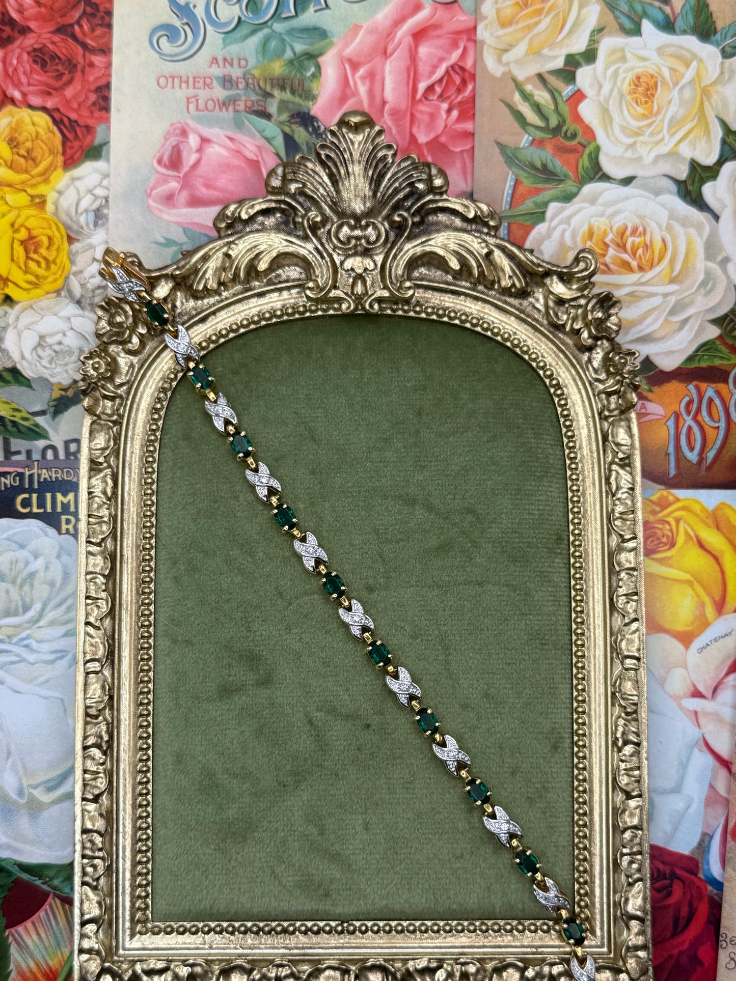 Vintage Gold Tone Tennis Bracelet