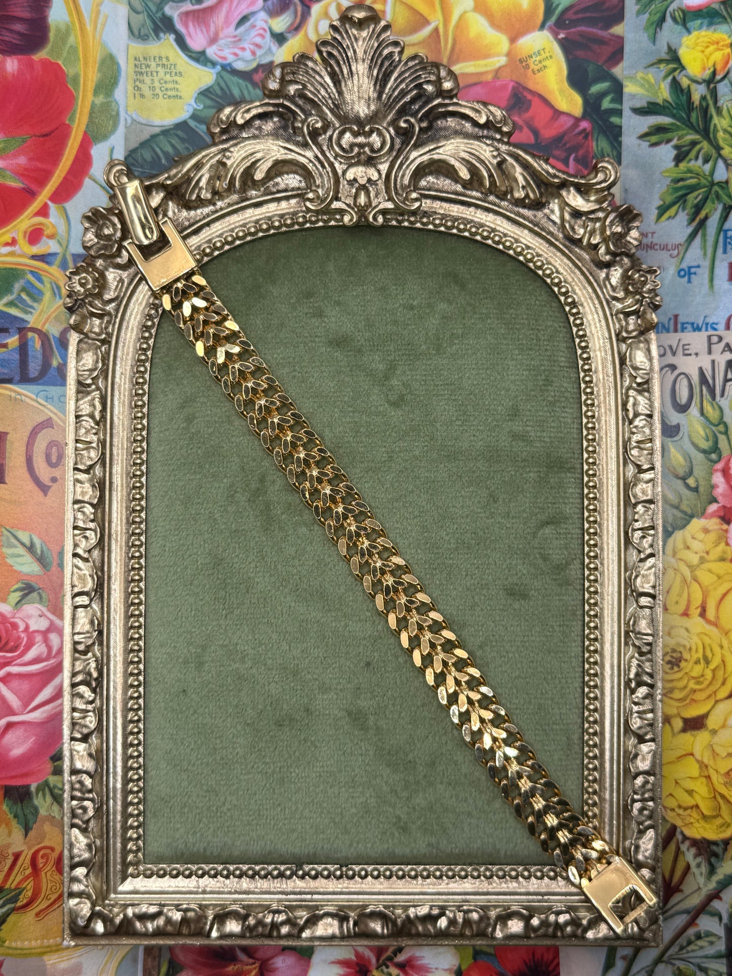 Vintage Gold Tone Stacker Bracelet 6.5”