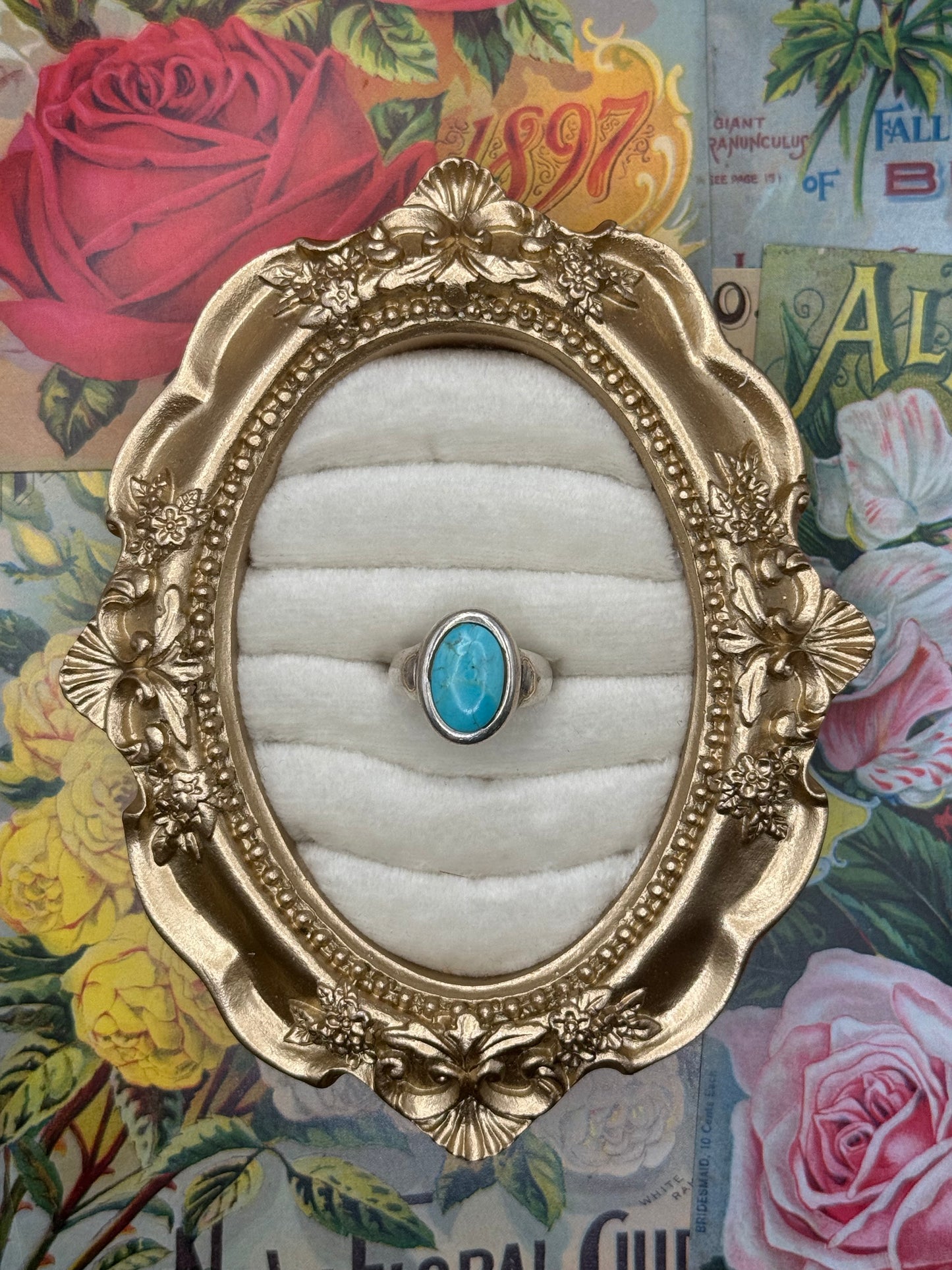 Sterling Silver Turquoise Ring Size 5