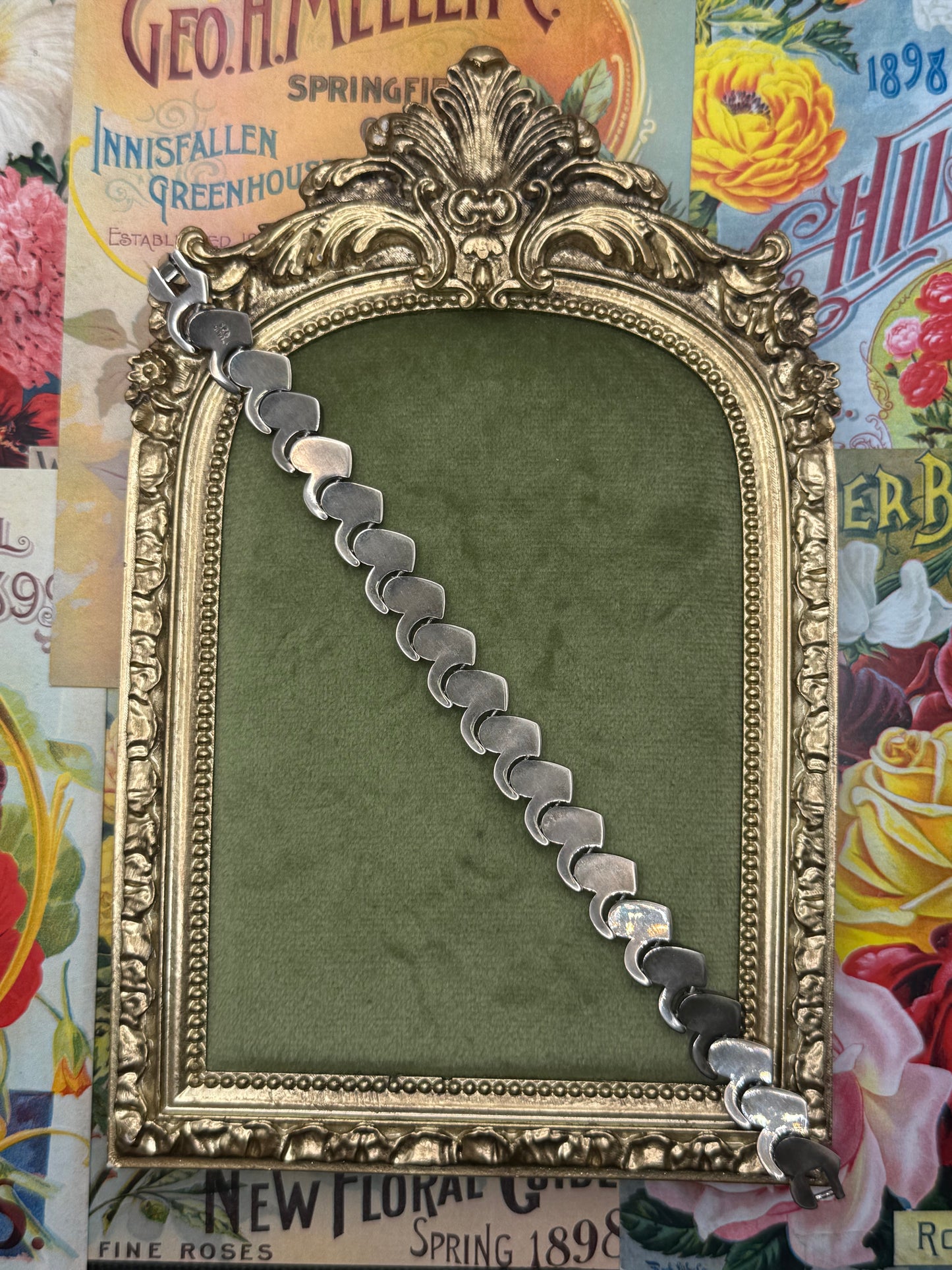 Sterling Silver Heart Link Bracelet 7”