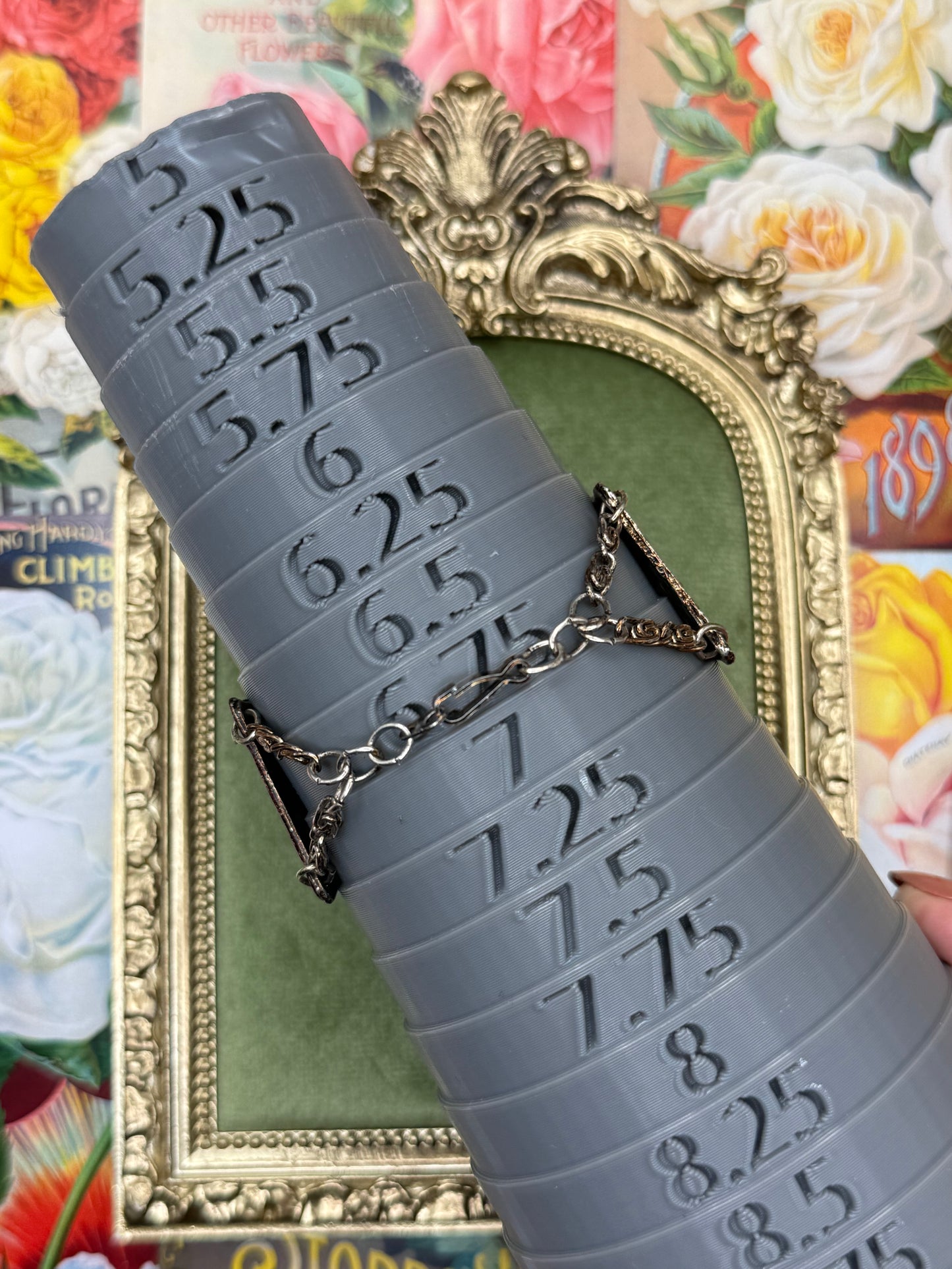 Vintage Silver Tone Panel Bracelet