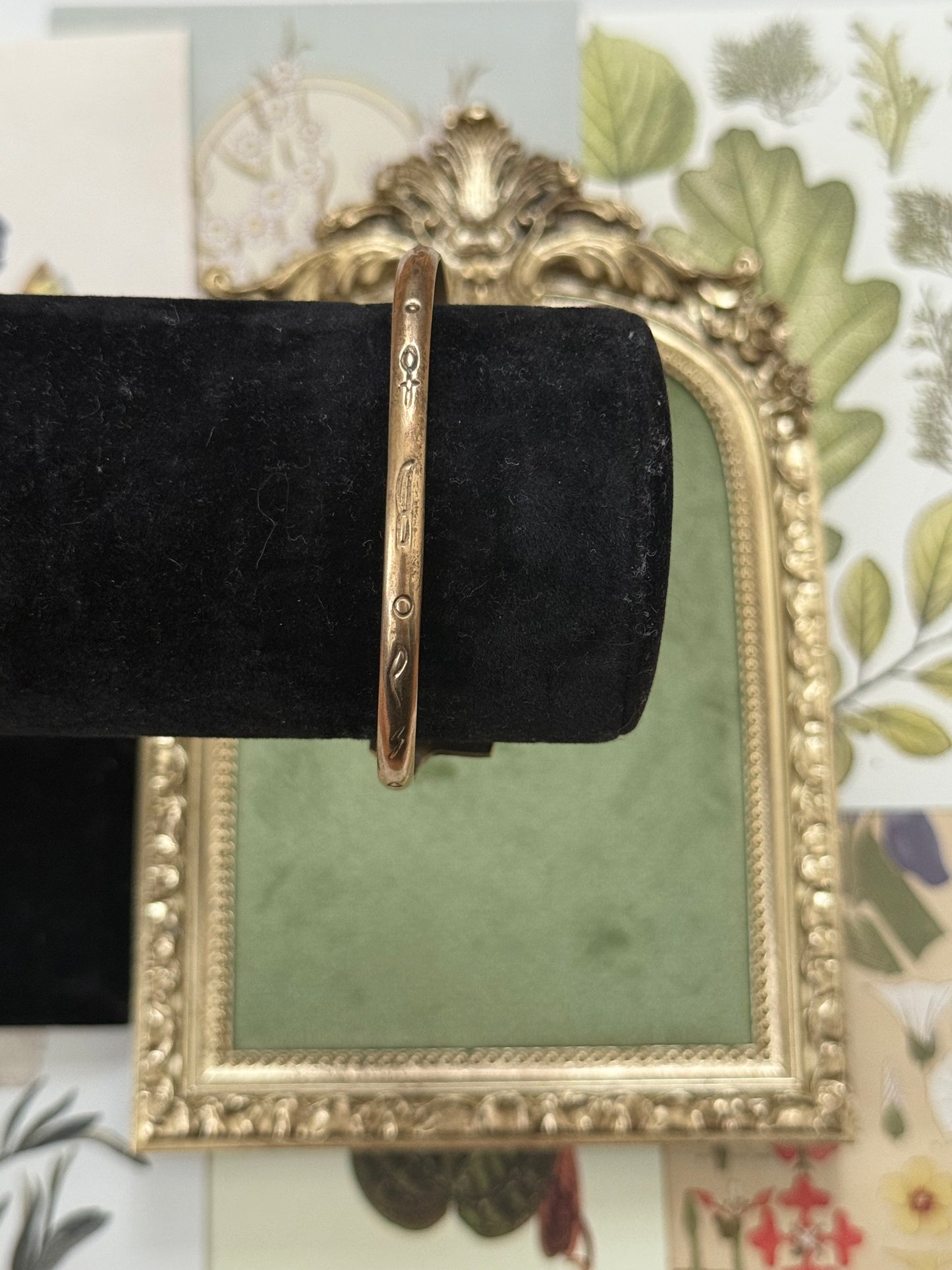Vintage Gold Tone Egyptian Revival Bangle
