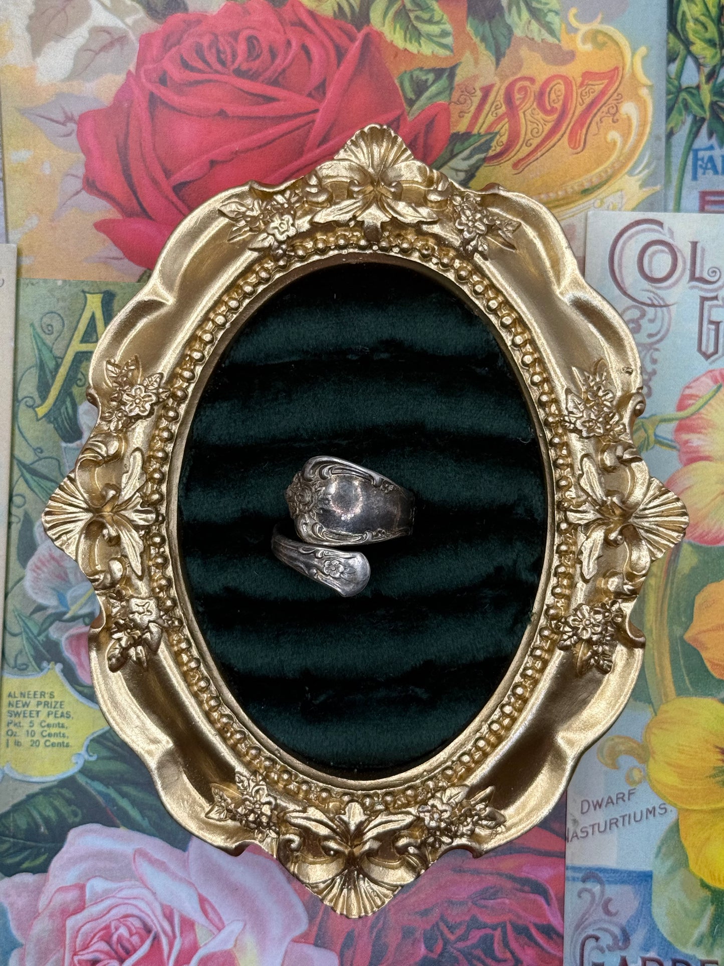 Vintage Silver Tone Oneida Spoon Ring Sjze 7