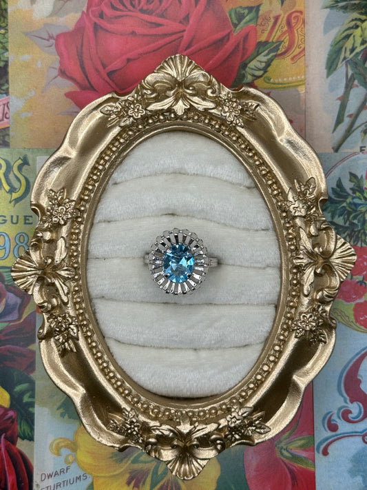 Vintage Silver Tone Adjustable Ring