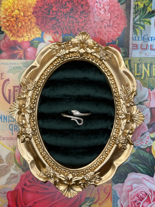 Vintage Sterling Silver Snake Ring Size 9.5