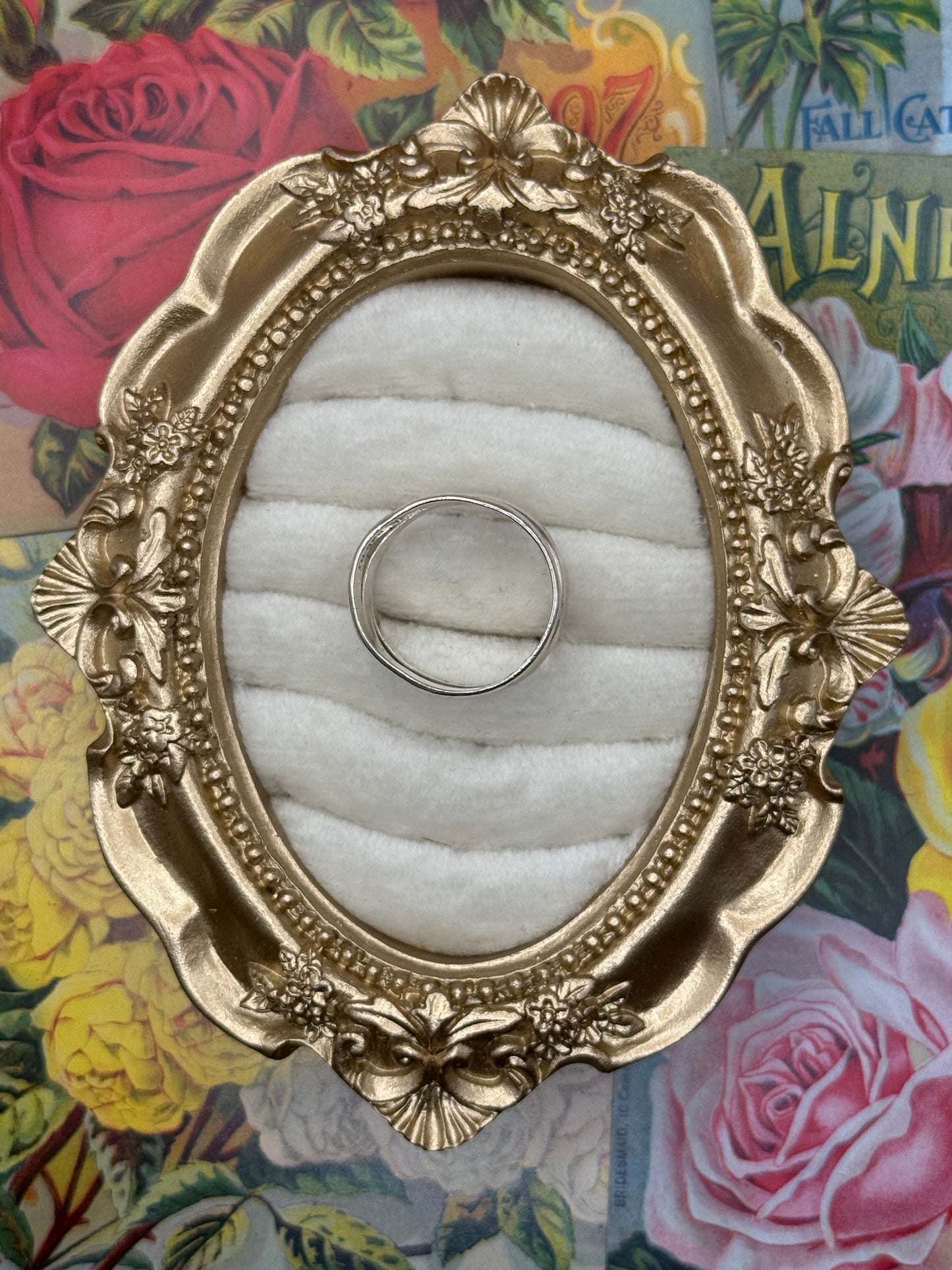 Sterling Silver Thick Stacker Ring Size 9.5