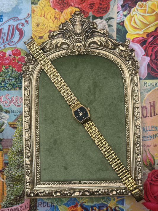 Working Vintage Gold Tone Watch 7”