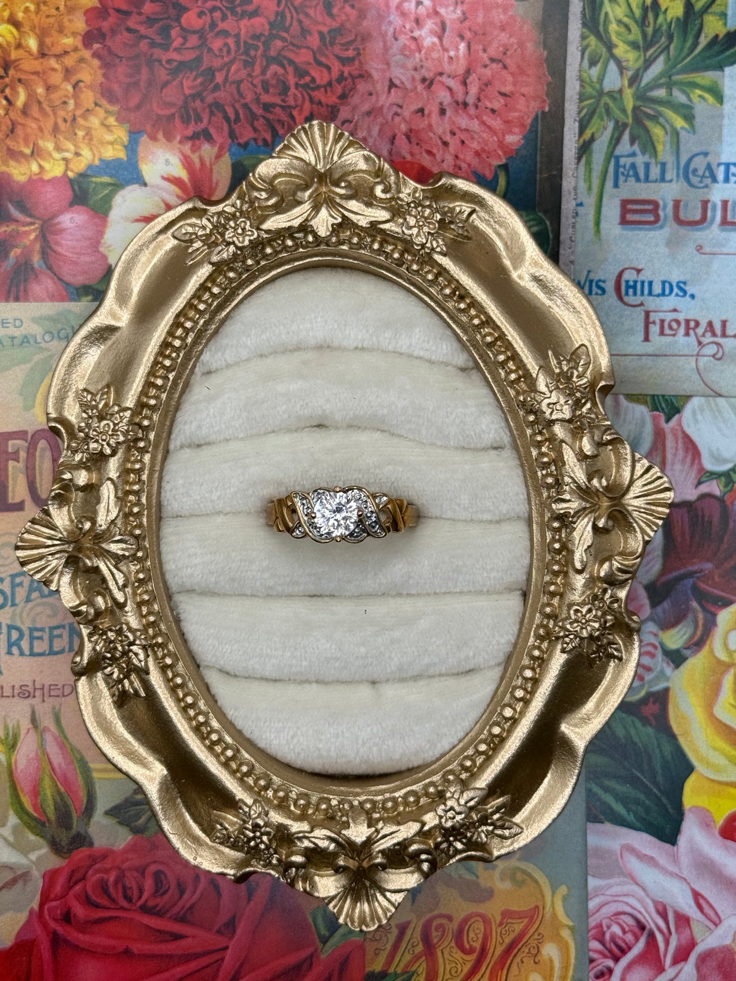 Vintage Gold Tone Stacker Ring Size 9