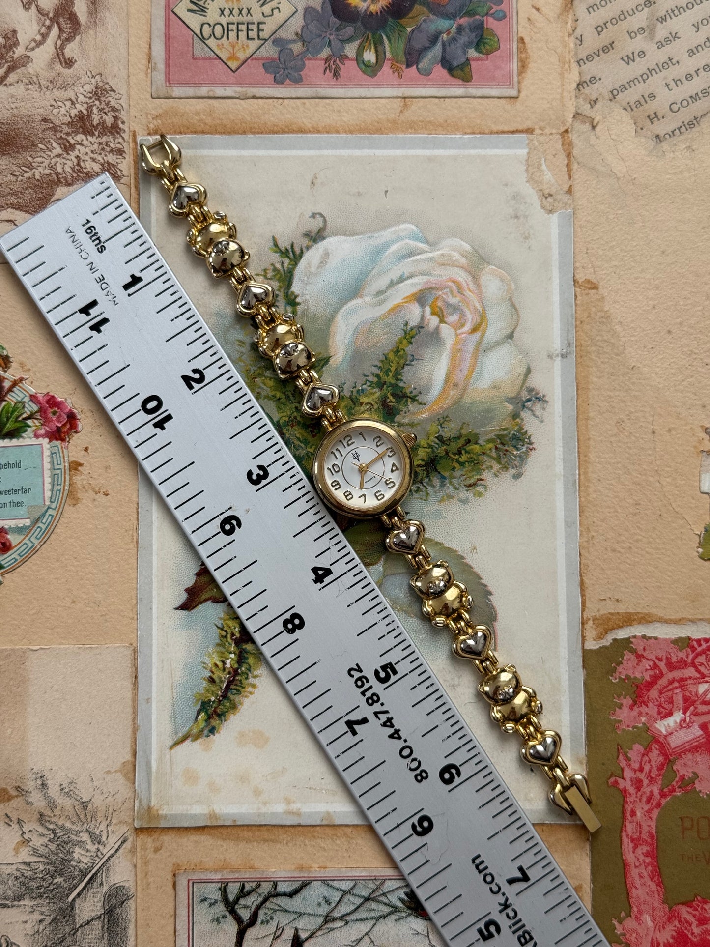 working two tone teddy bear watch