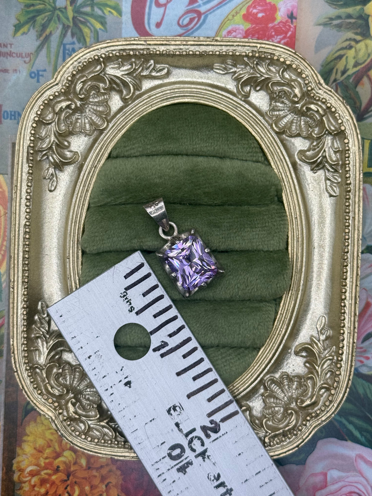 Sterling Silver Purple Mexico Pendant
