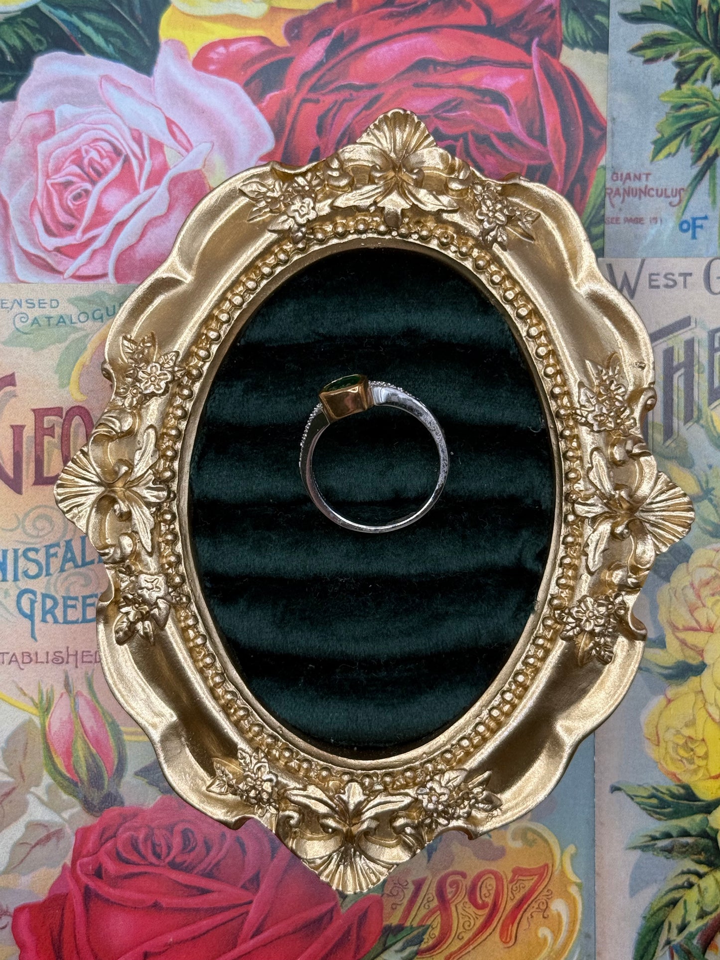 Vintage Two Tone Old Stock Ring Size 9