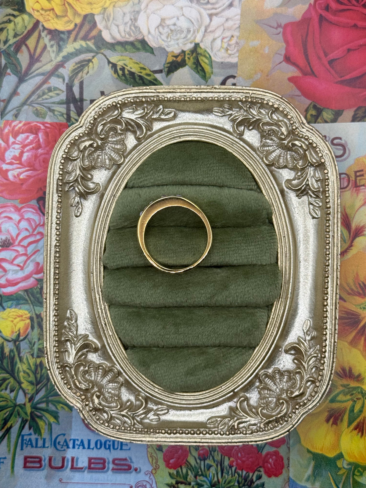 Vintage Gold Tone Stacker Ring Size 8.75