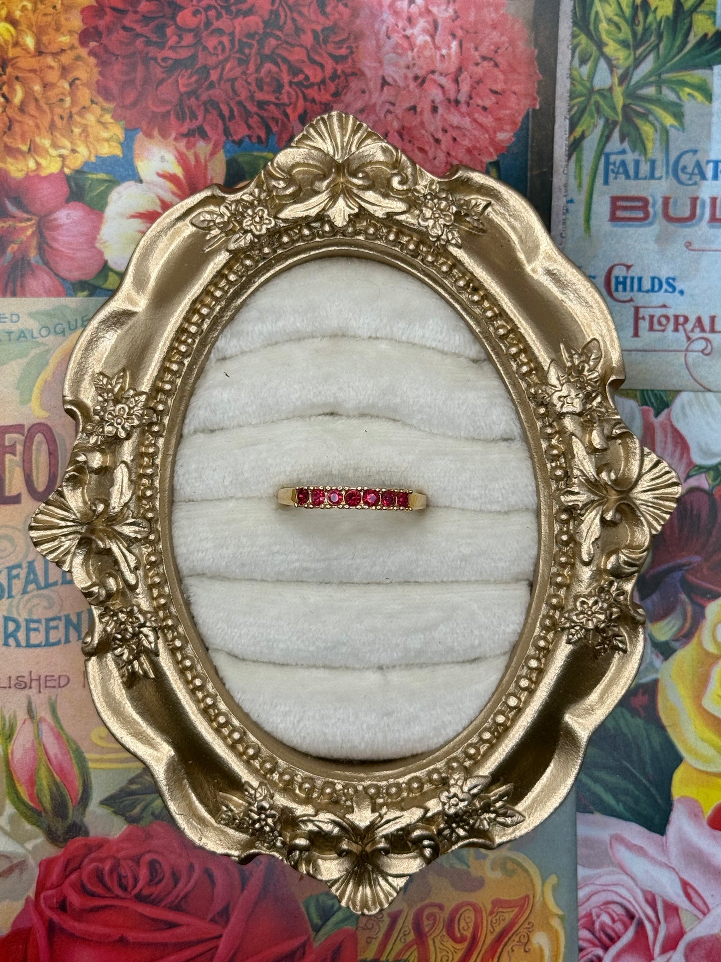 Vintage Gold Tone Avon Stacker Ring Size 8.5