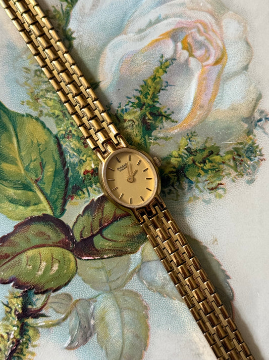 working gold tone pulsar by seiko watch