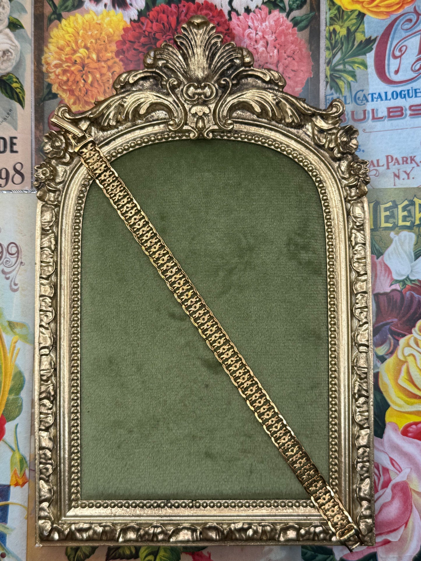 Vintage Gold Tone Stacker Bracelet 6.75”