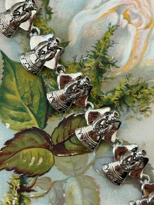 silver tone angel bracelet