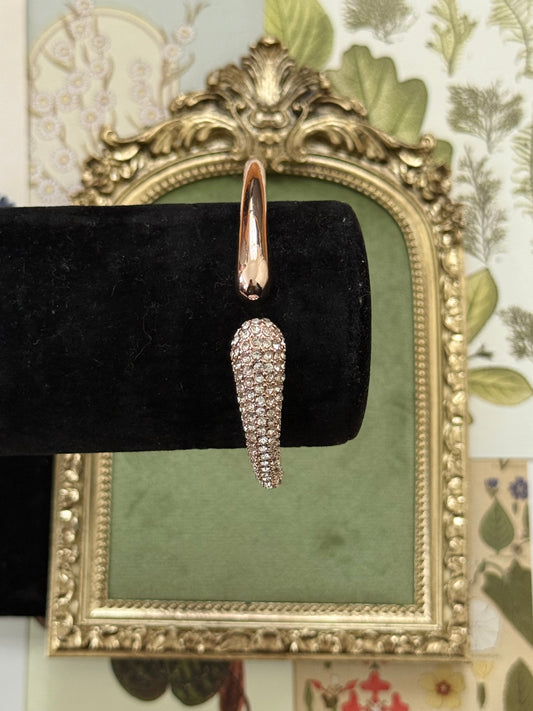 Vintage Rose Gold Tone Rhinestoned Bracelet