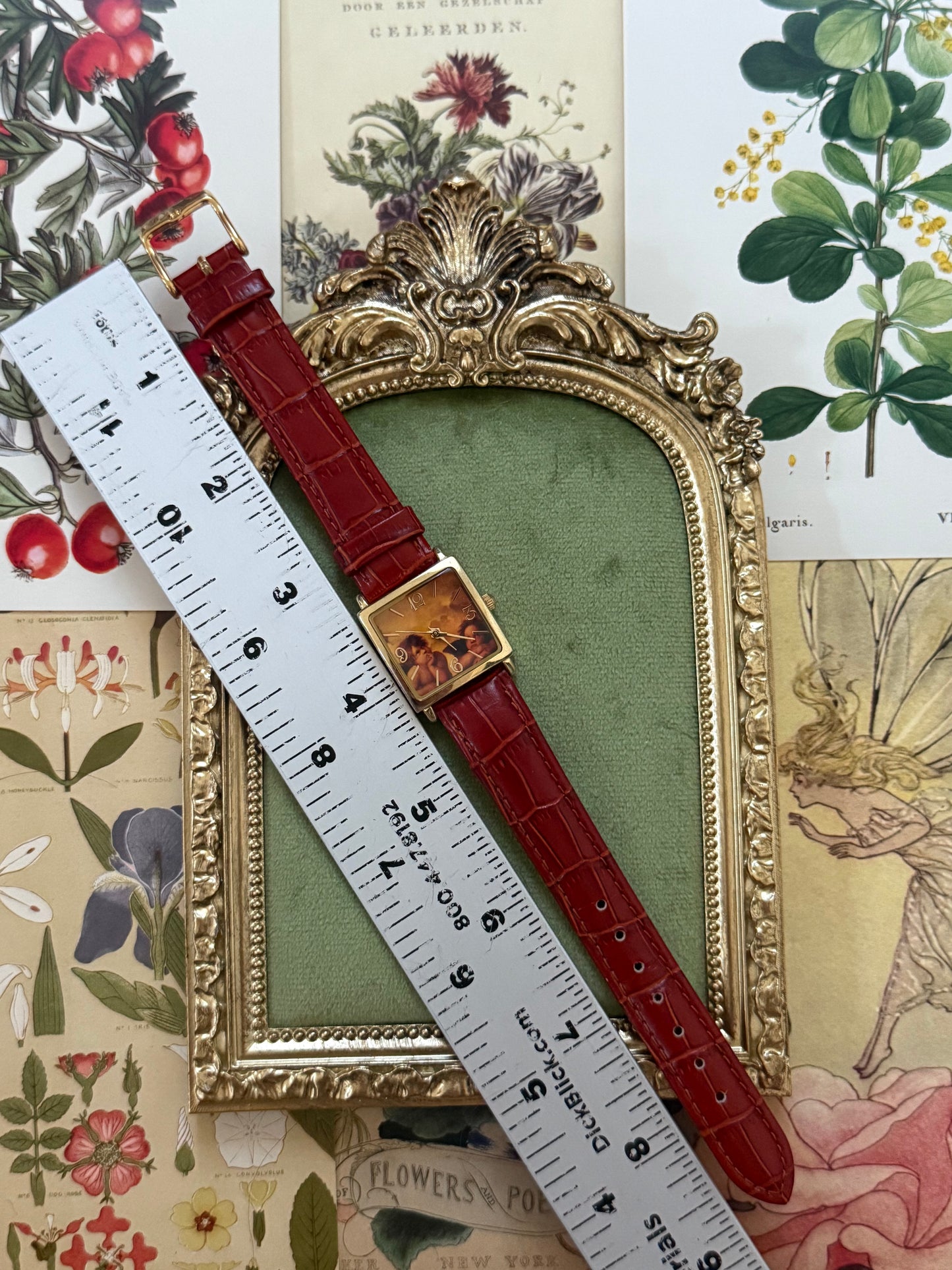 Working Vintage Gold Tone Cherub Watch