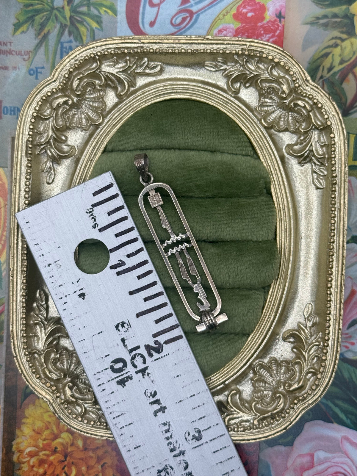 Sterling Silver Egyptian Revival Pendant