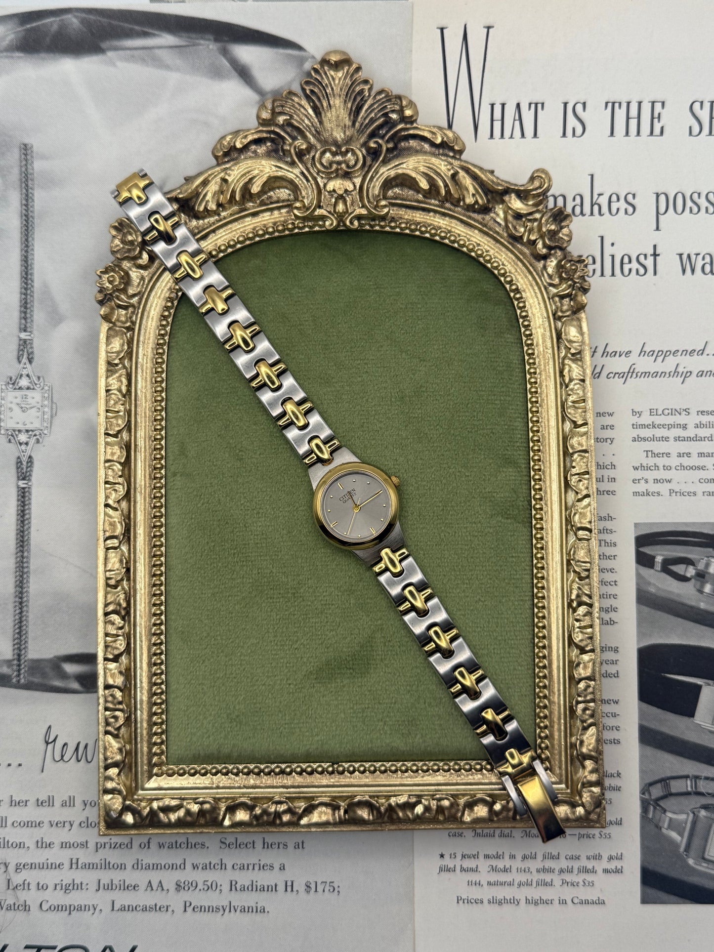 Working Vintage Two Tone Citizen Watch