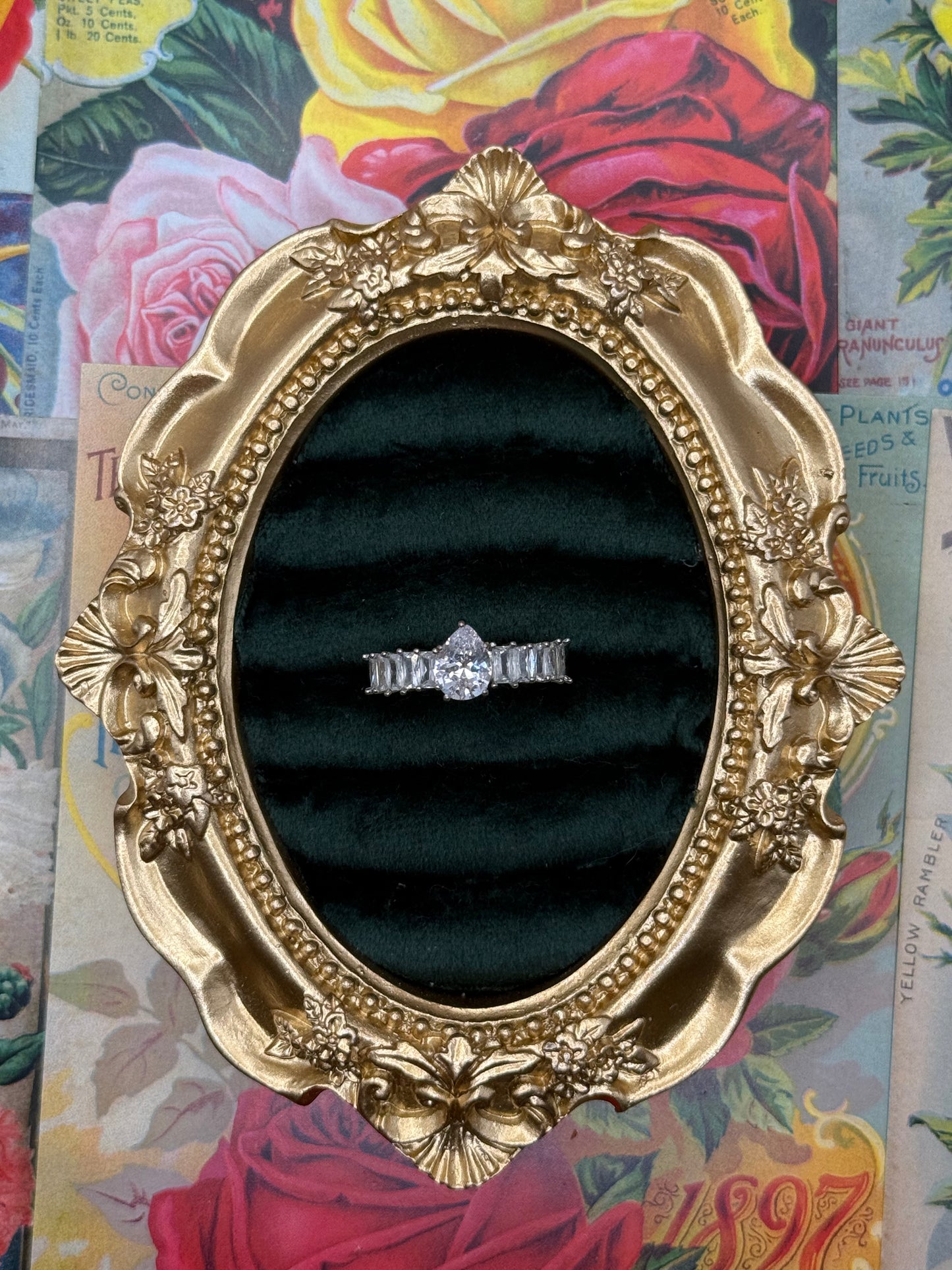 Vintage Silver Tone Ring Size 9.5
