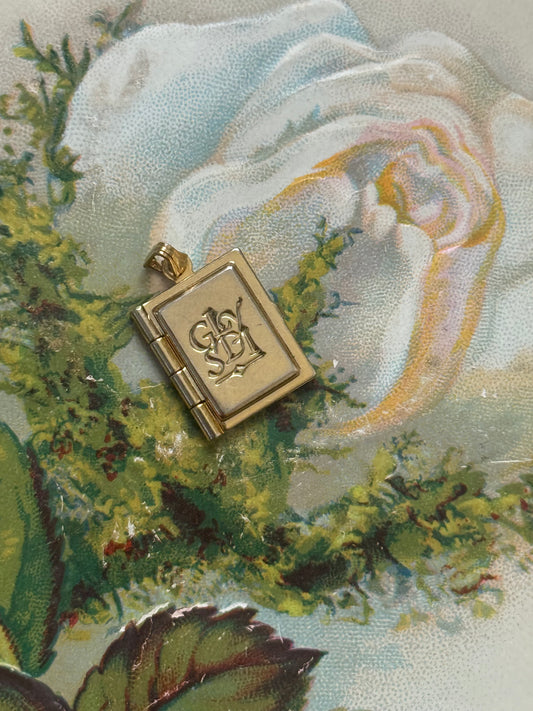gold tone God Loves You, So Do I locket pendant