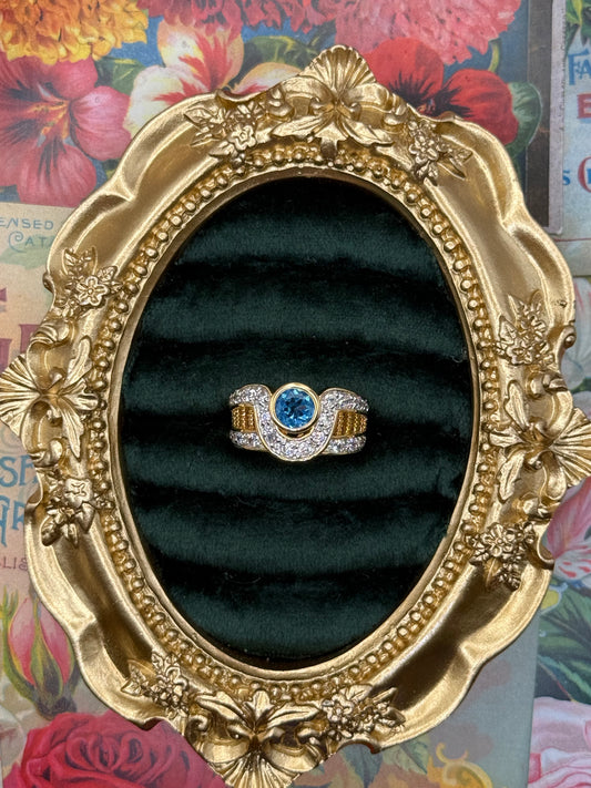 Vintage Gold Tone Old Stock Ring Size 6.5
