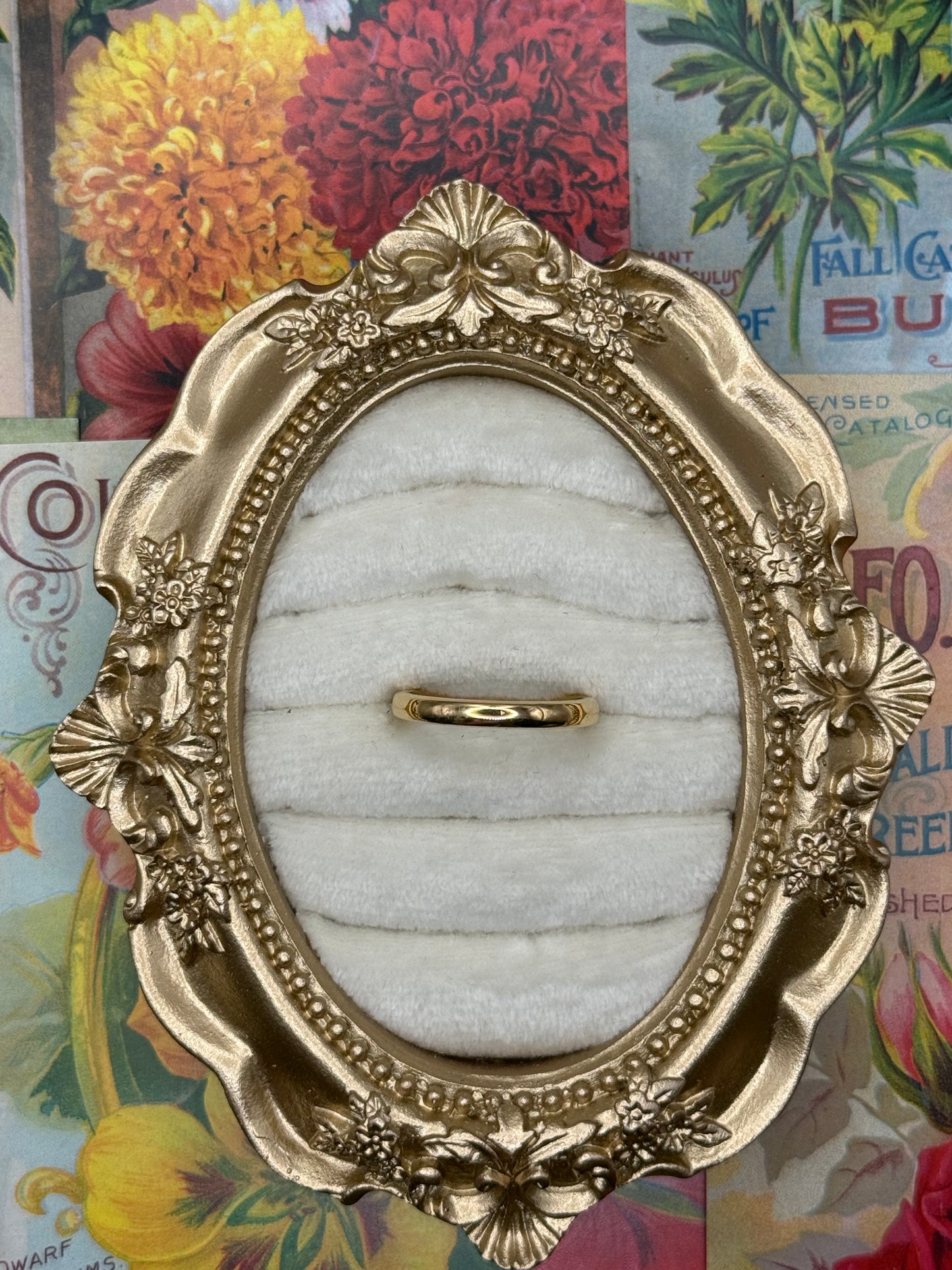 Vintage Gold Tone Stacker Band Ring Size 8