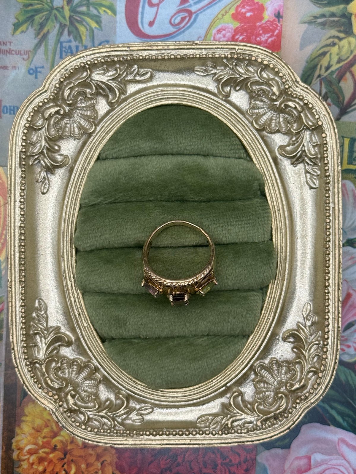 Gold over Sterling Silver Ring Size 5.5