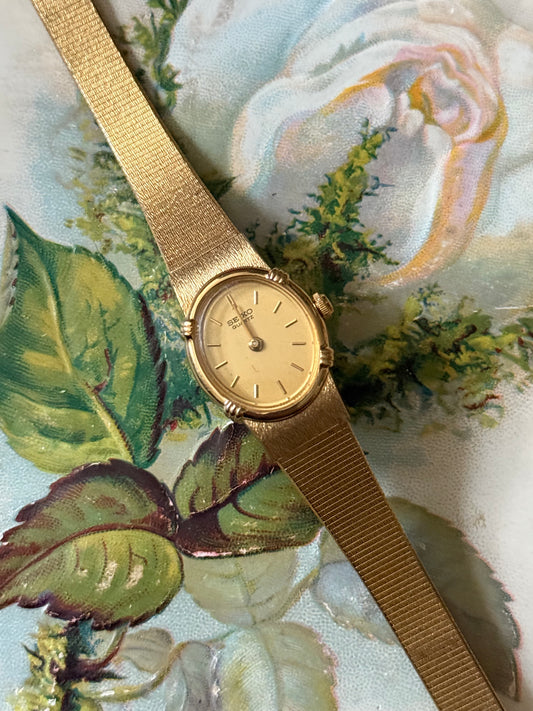 nonworking gold tone seiko watch