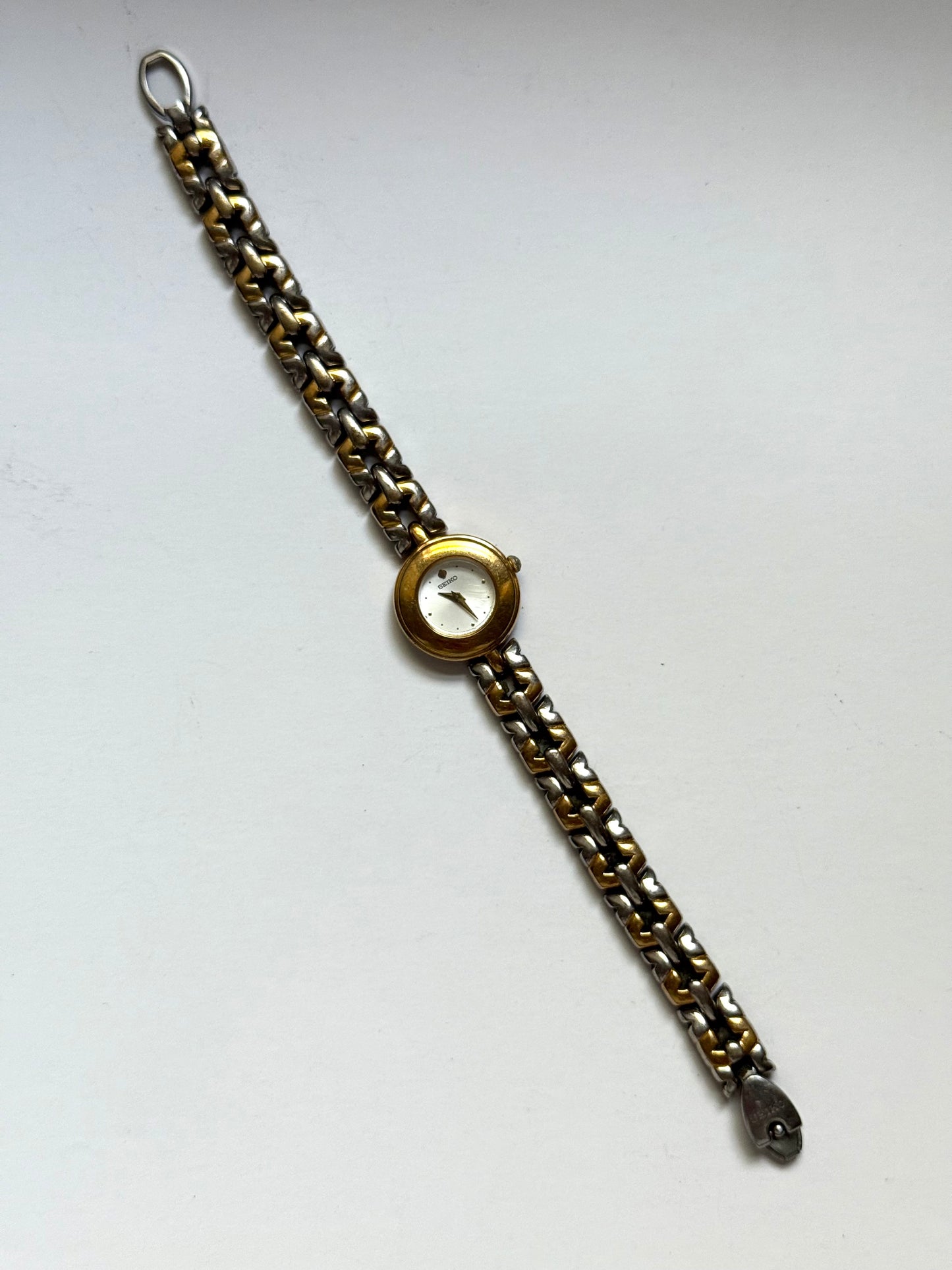 working two tone seiko watch