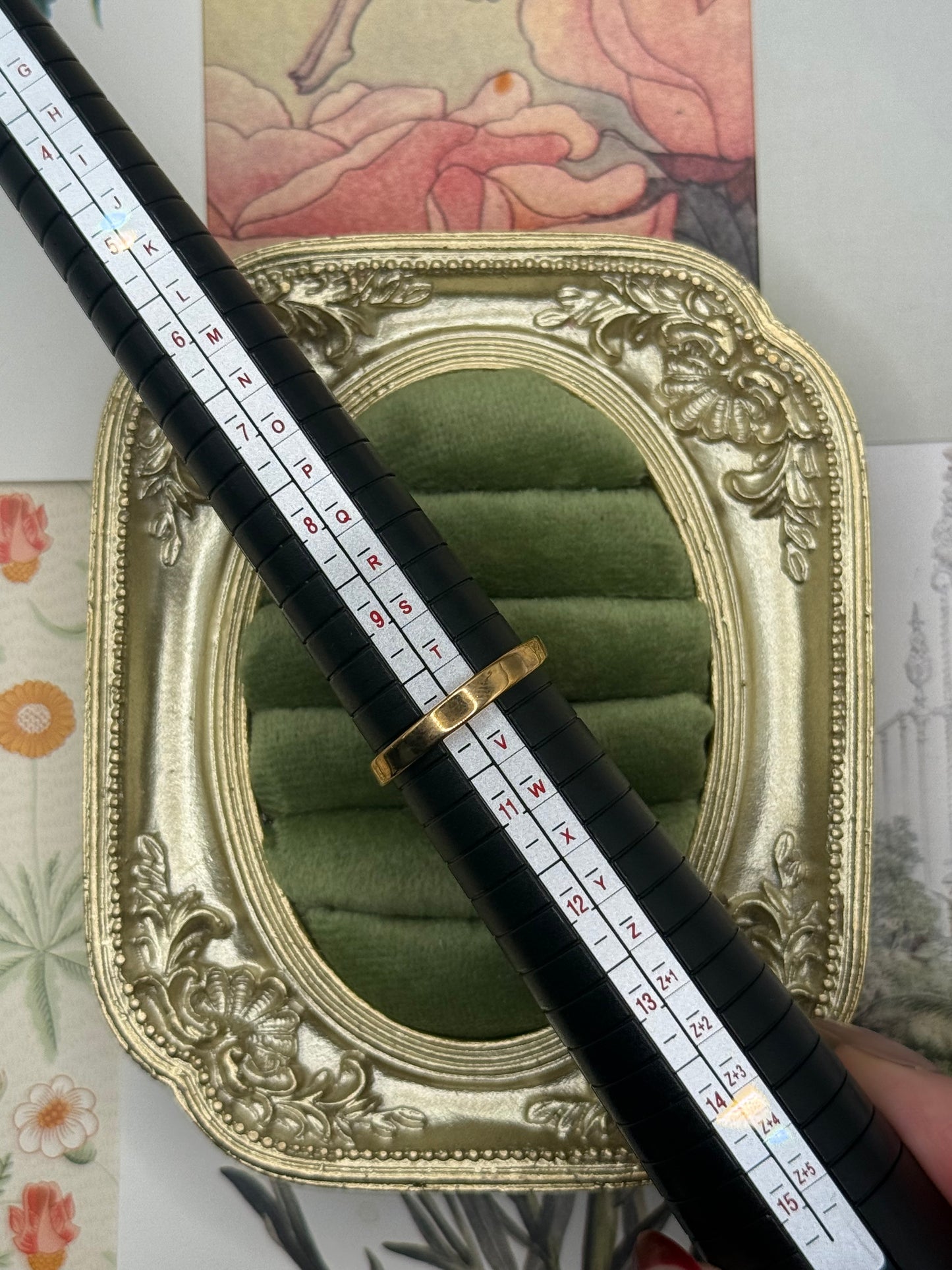 Vintage Gold Tone New Old Stock Ring Size 10