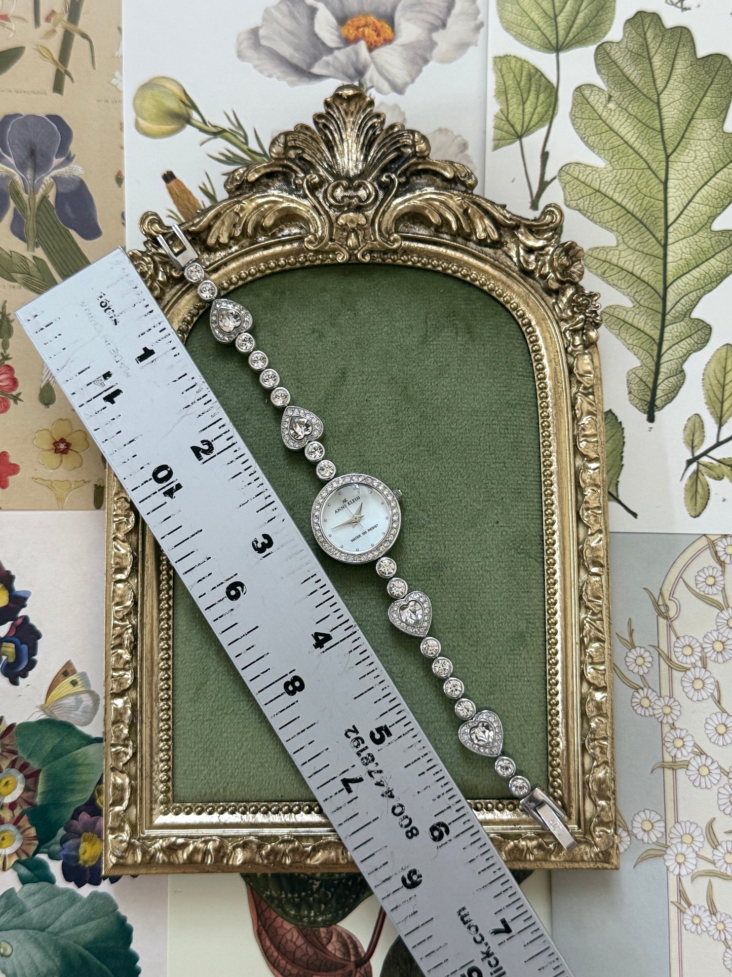 Working Vintage Silver Tone Heart Watch