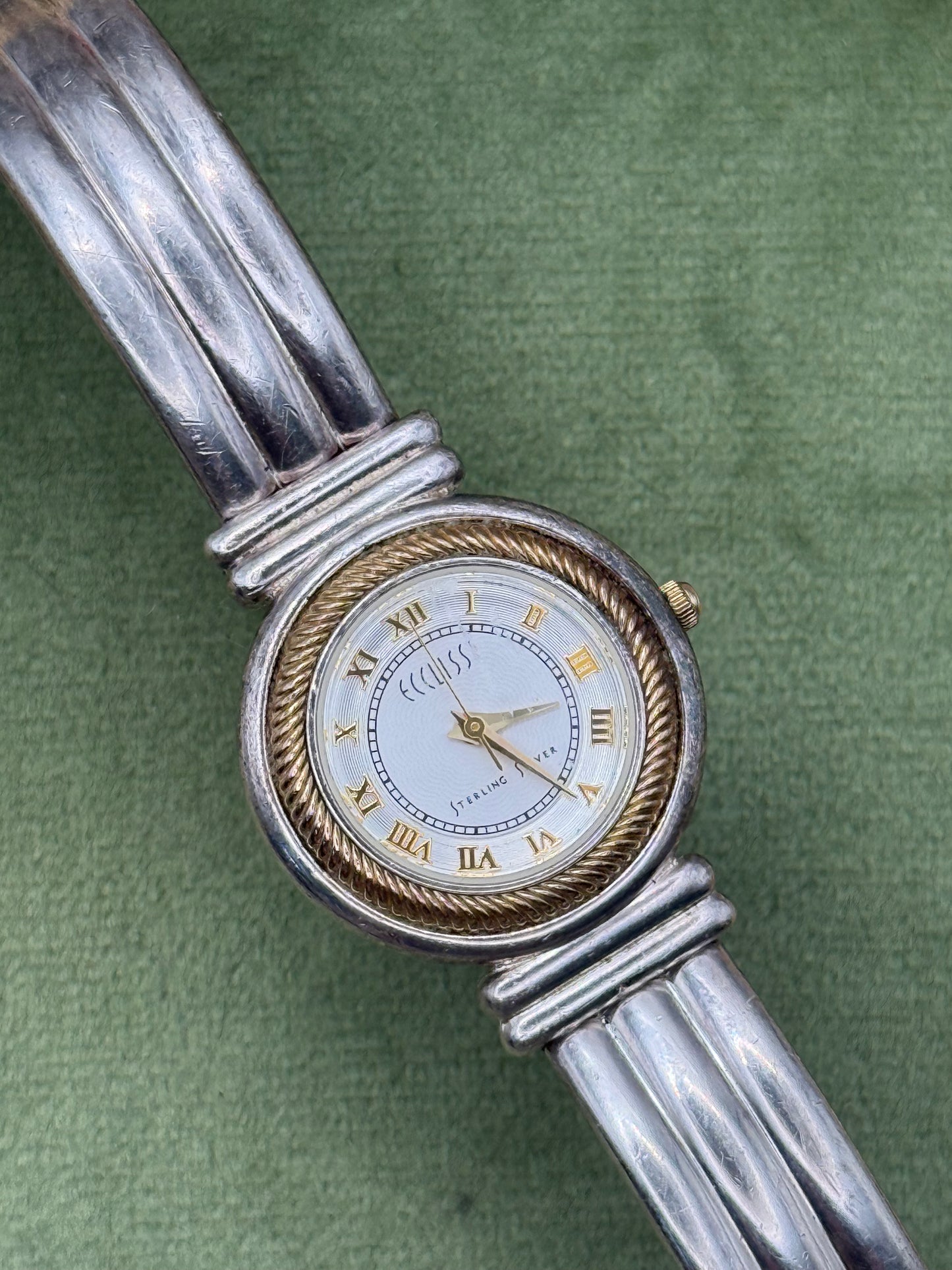 Working Vintage Solid Sterling Silver Watch