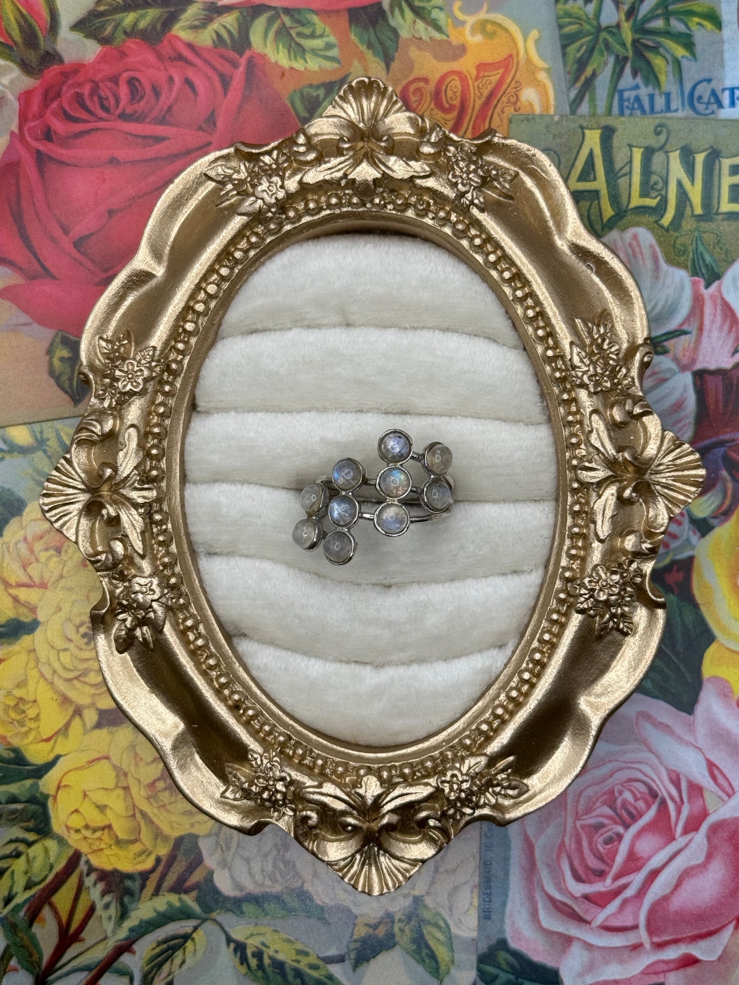 Sterling Silver Moonstone Ring Size 7