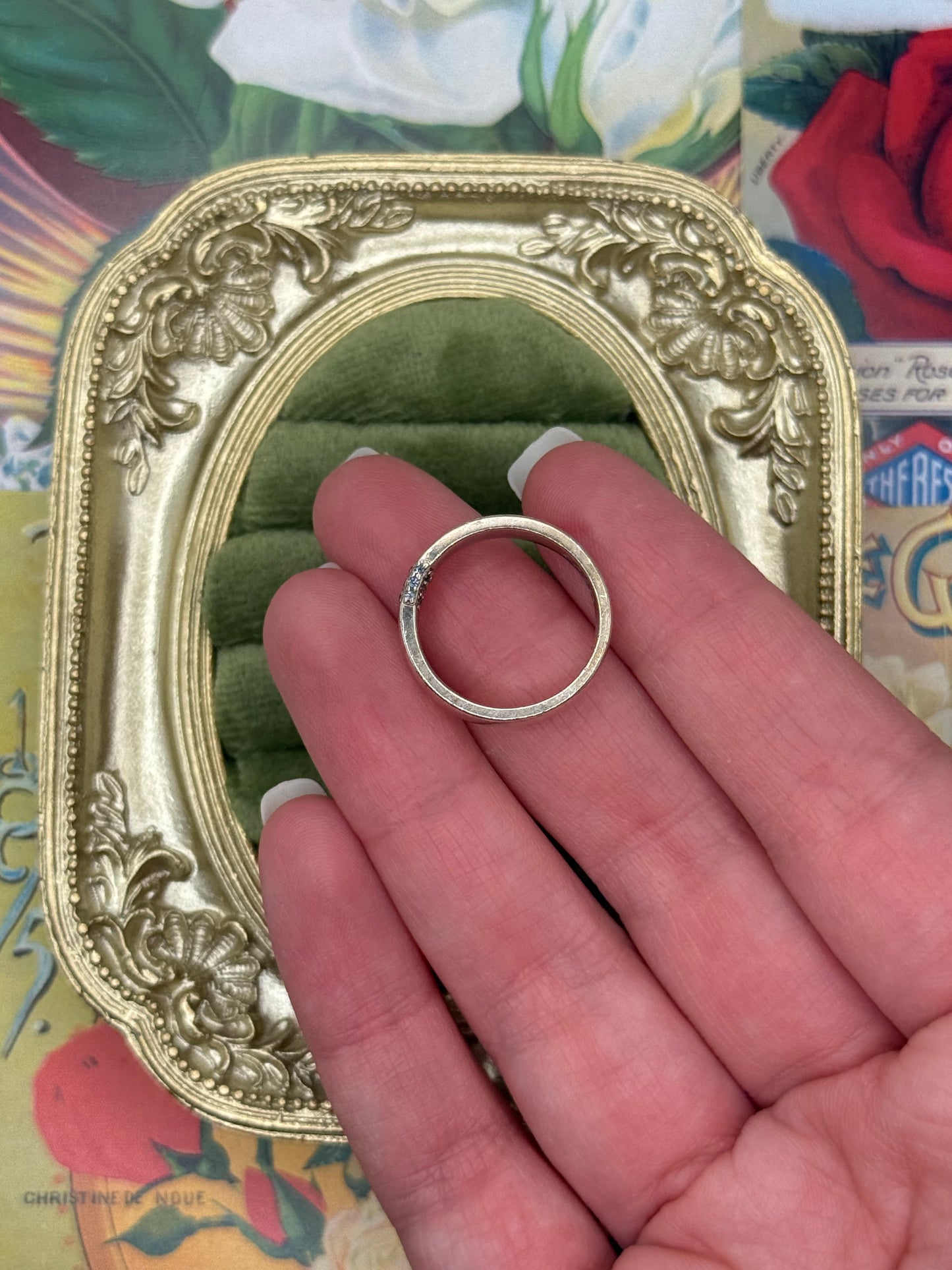 Vintage Sterling Silver Designer Raphael Leon Ring Size 7