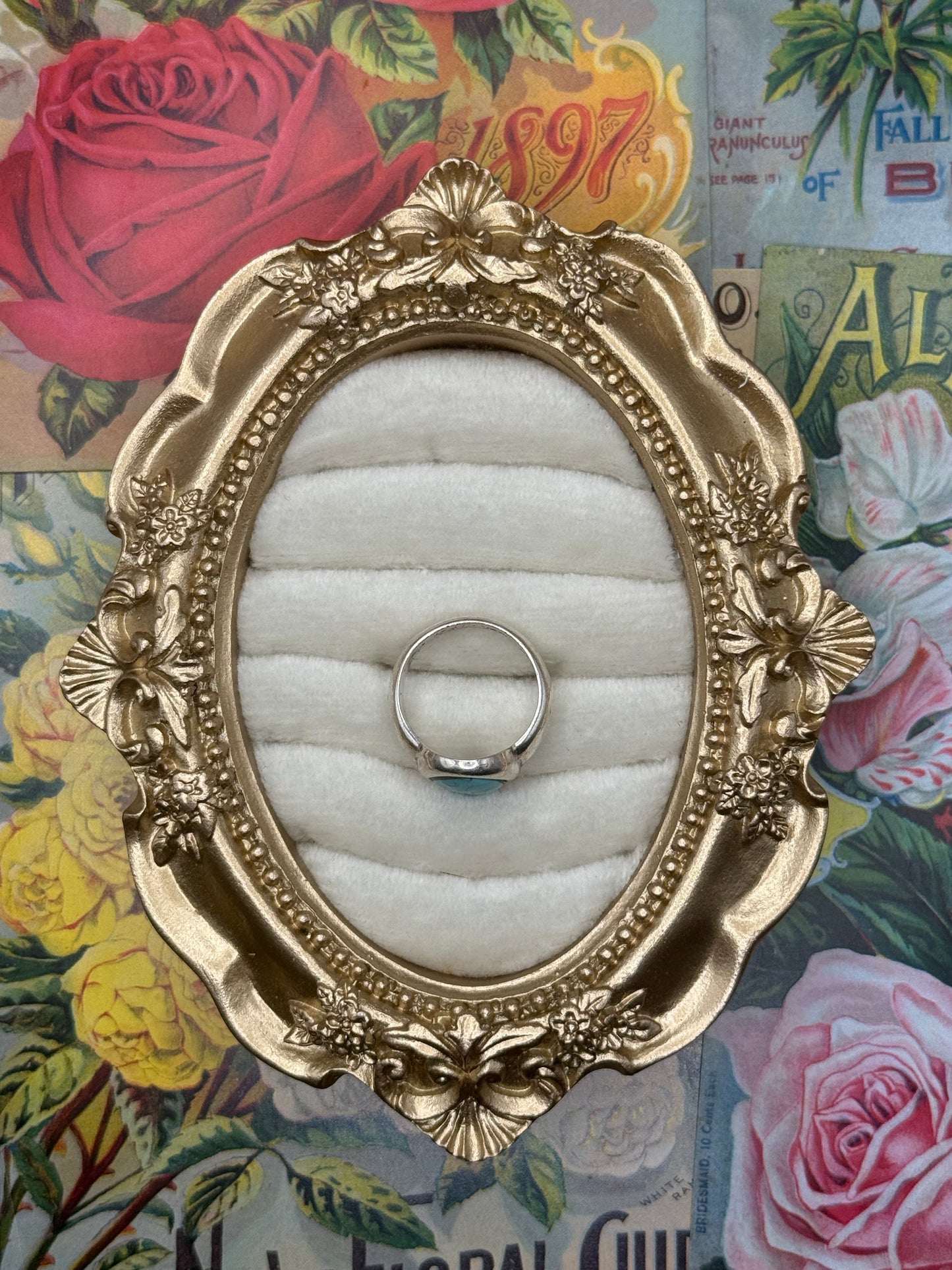 Sterling Silver Turquoise Ring Size 5