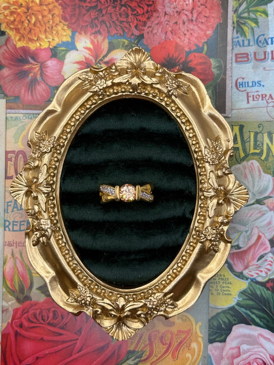 Vintage Gold Tone Old Stock Ring Size 7