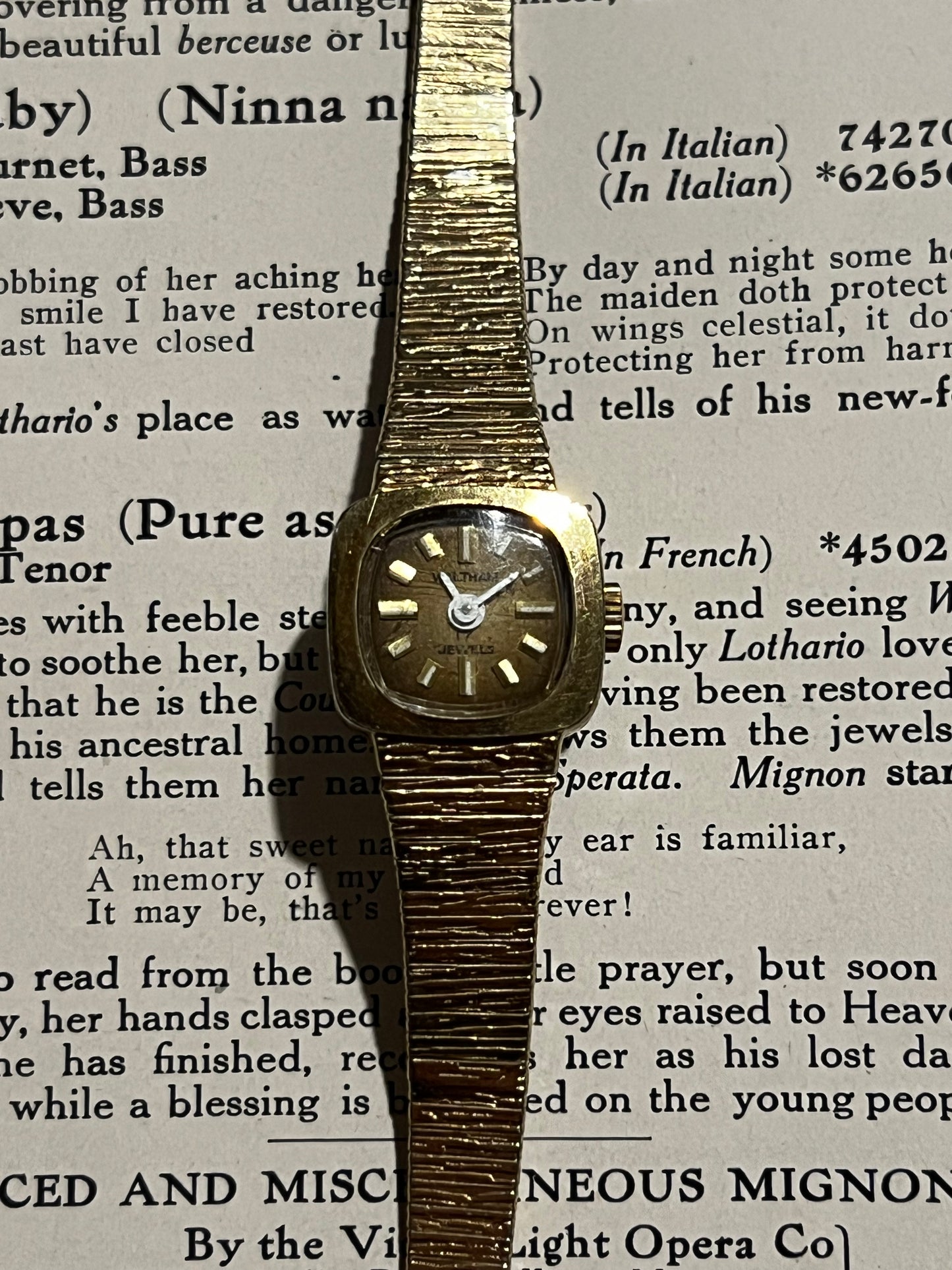 waltham gold tone brown dial vintage watch