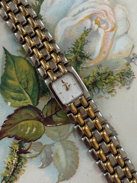 working two tone chunky watch