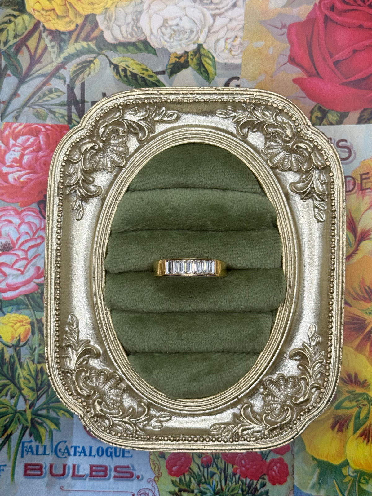 Vintage Gold Tone Stacker Ring Size 8.75