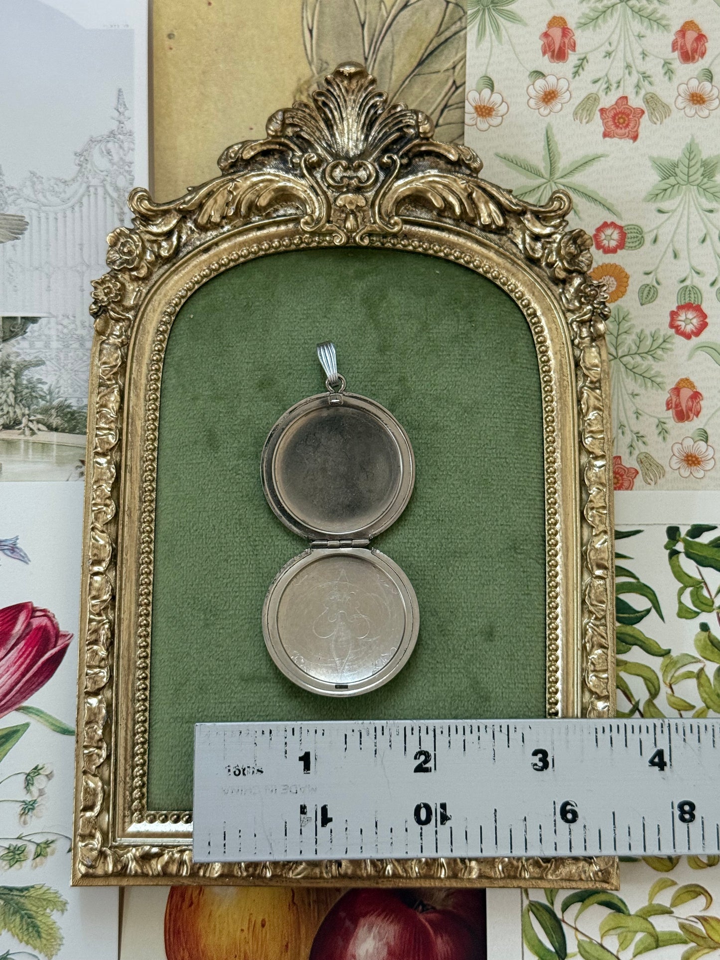 Vintage Sterling Silver Danecraft Locket Pendant