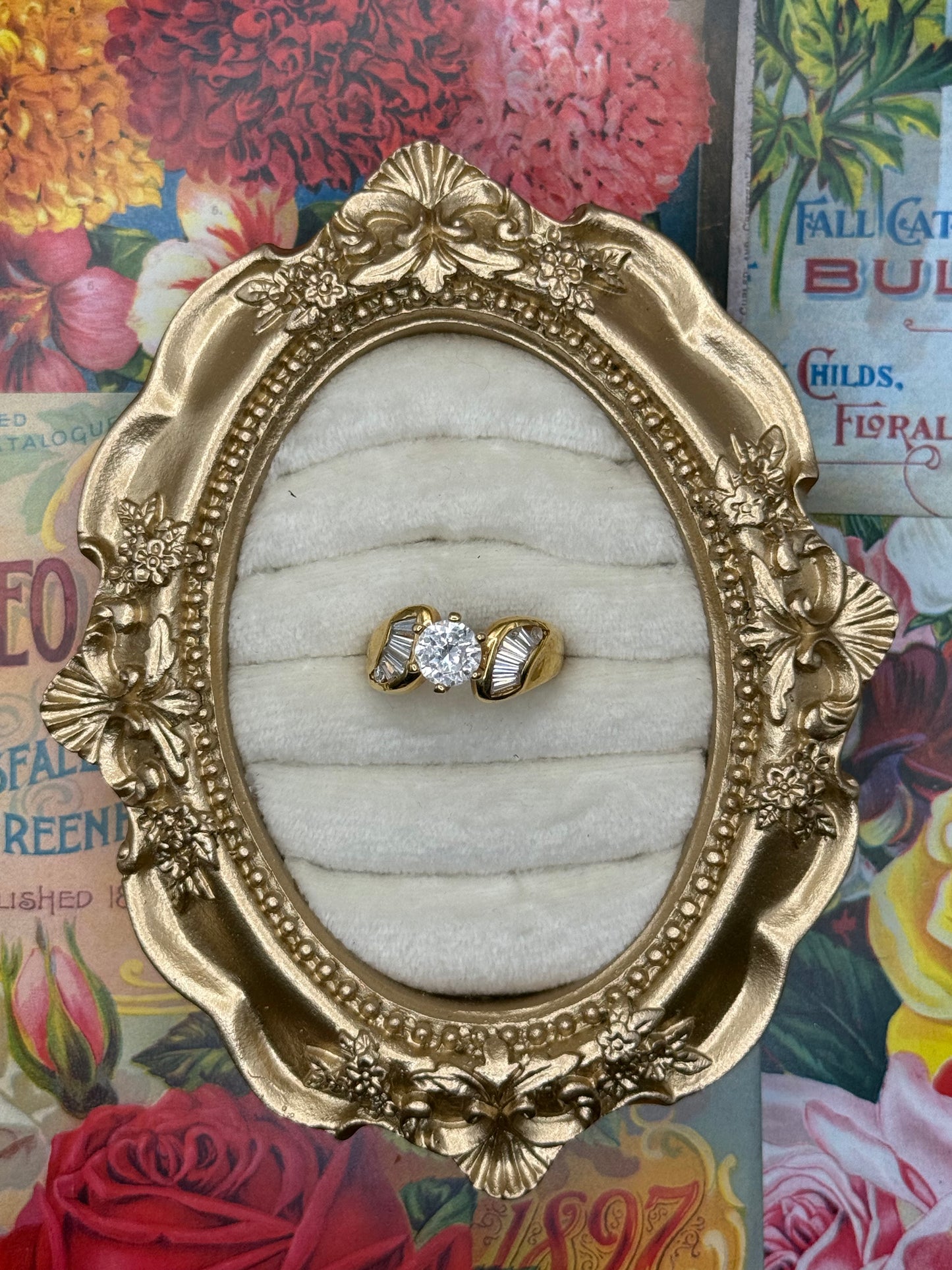Vintage Gold Tone Ring Size 8